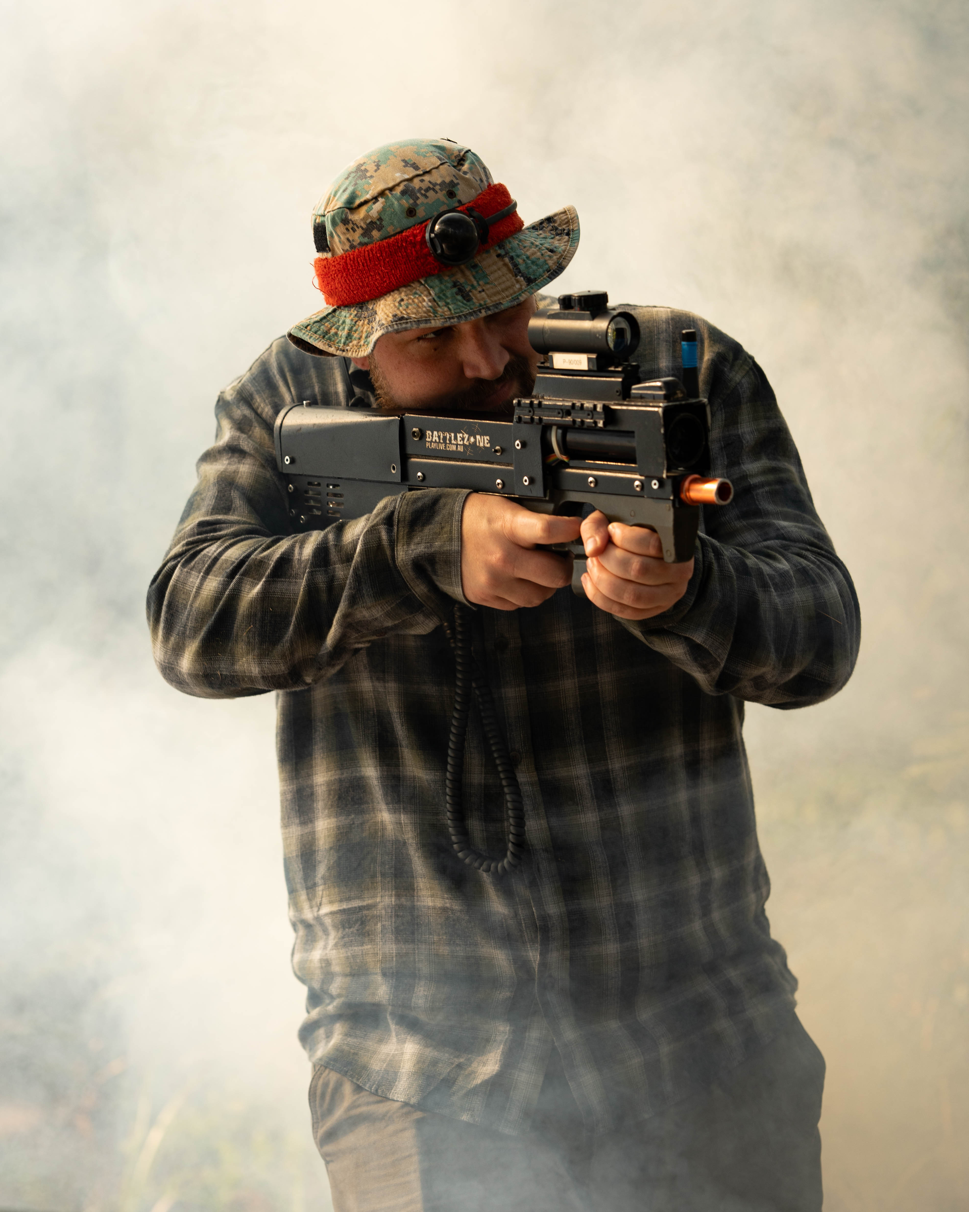 Players competing in a public laser tag session at Battlezone Port Stephens