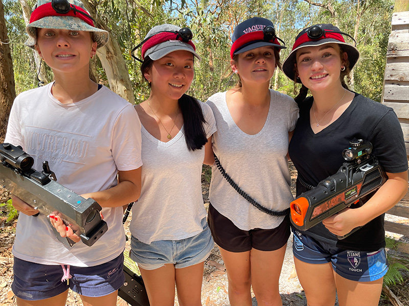 All ages laser tag session in the bushland arena
